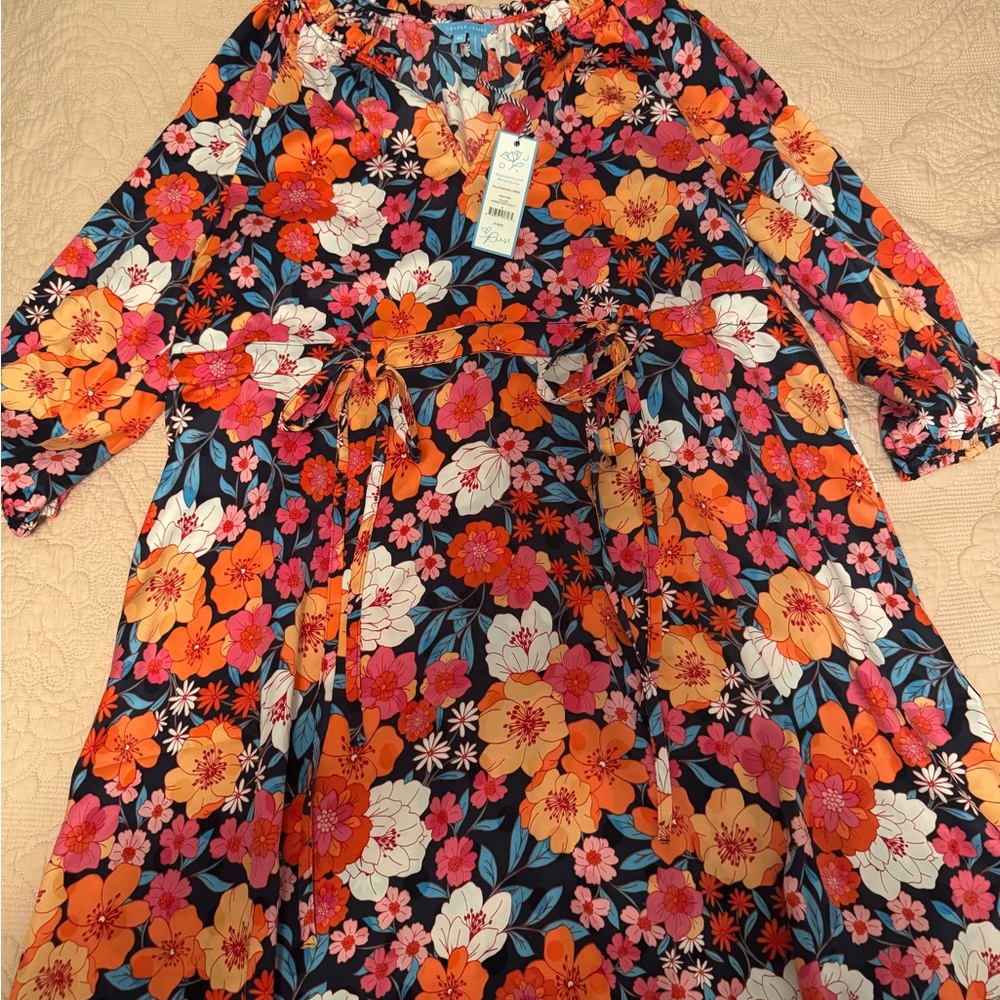 Floral Kids Dress in Vibrant Colors